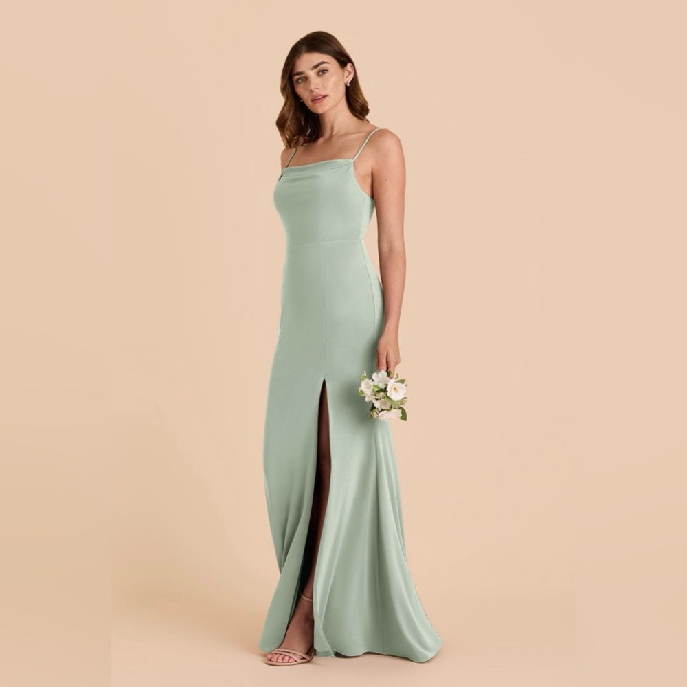 NWT Birdy Grey Ash medium sage green bridesmaid dress wedding prom spring formal